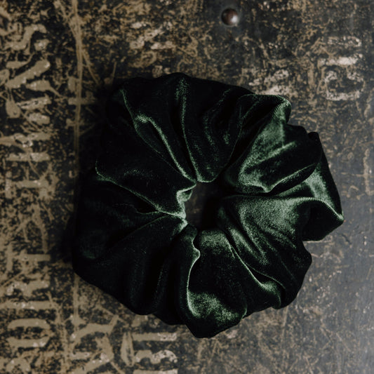 Kate Beaumont Velvet Scrunchie Emerald